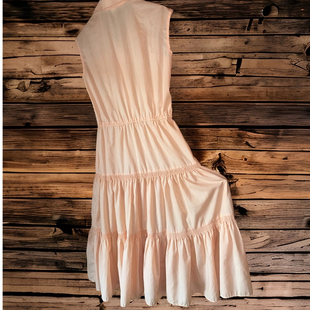Vintage 1970s Cactus NYC prairie cottage rockabilly full skirt dress Tag/7 S/m - Picture 4 of 11